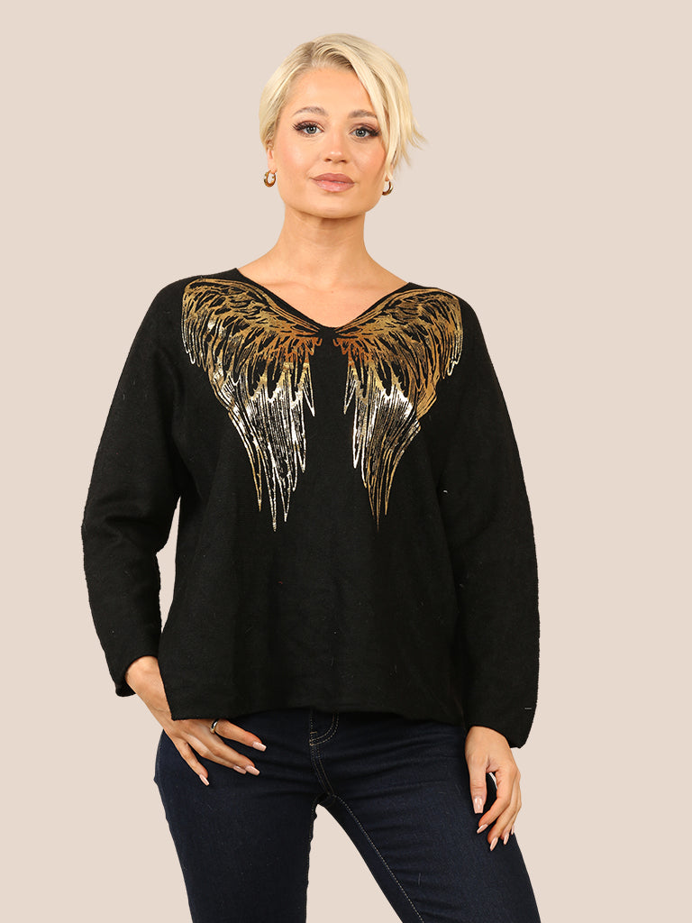 Angel Foil Knit Top