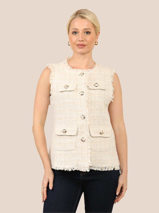 Textured Boucle Waistcoat