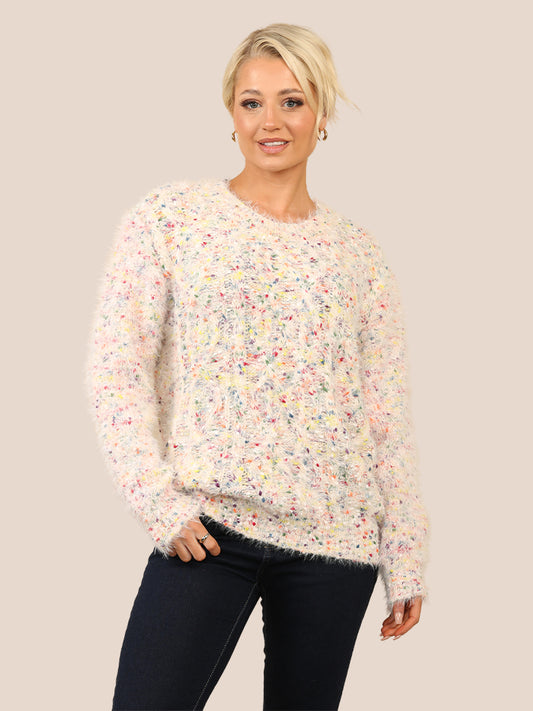 Fluffy Flecked Knit Jumper