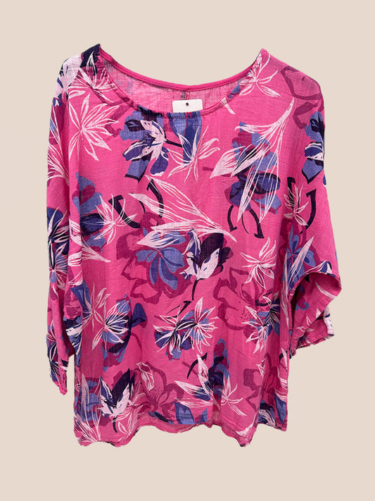 Summer Floral Cotton Top