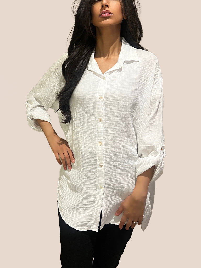 Cheesecloth Oversized Shirt