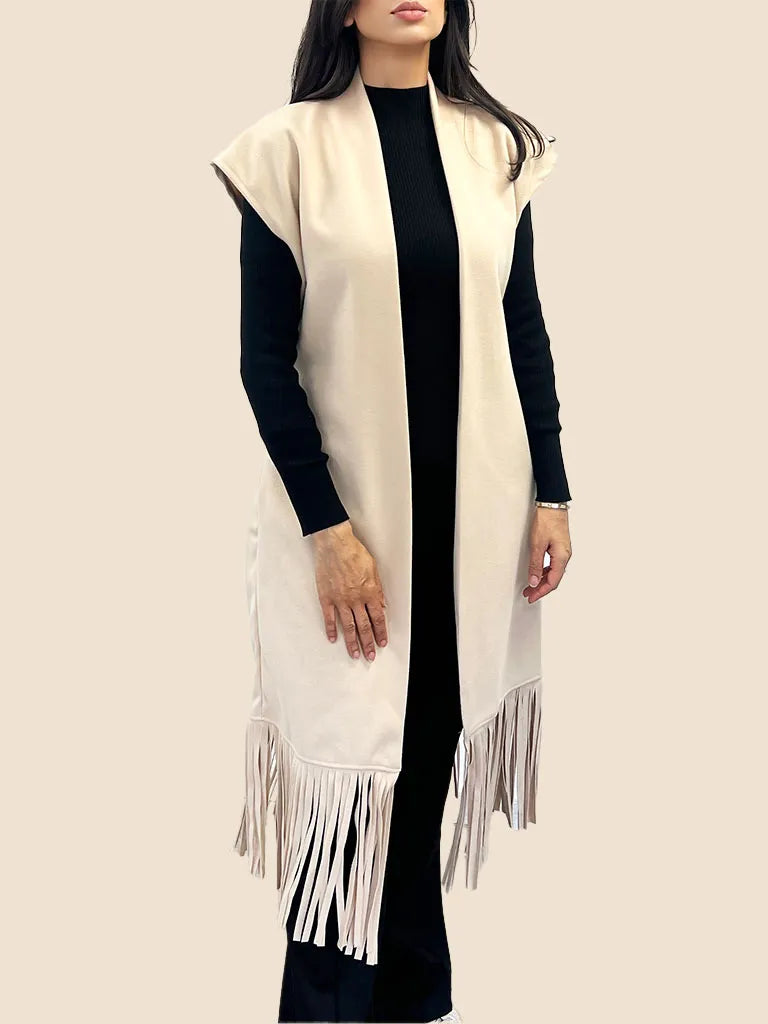 Fringe Belted Waistcoat