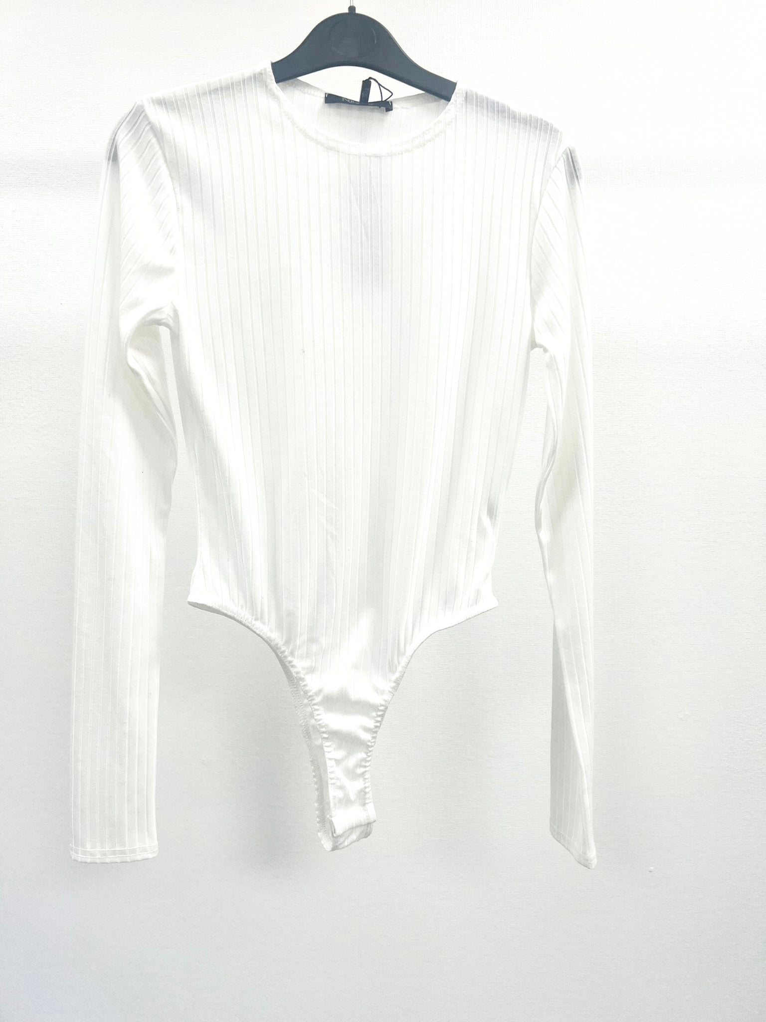 White Ivory Ribbed Bodysuit for Wholesale to Retailers Online Shoppers