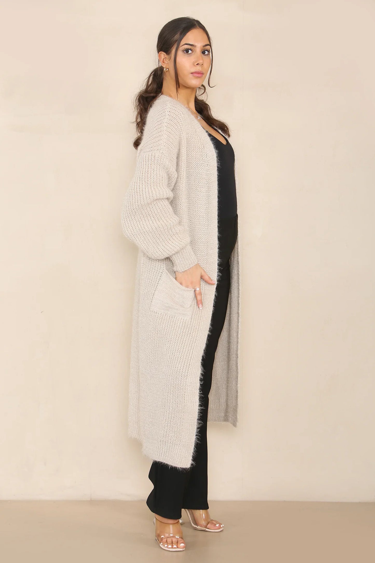 Fluffy Maxi Cardigan