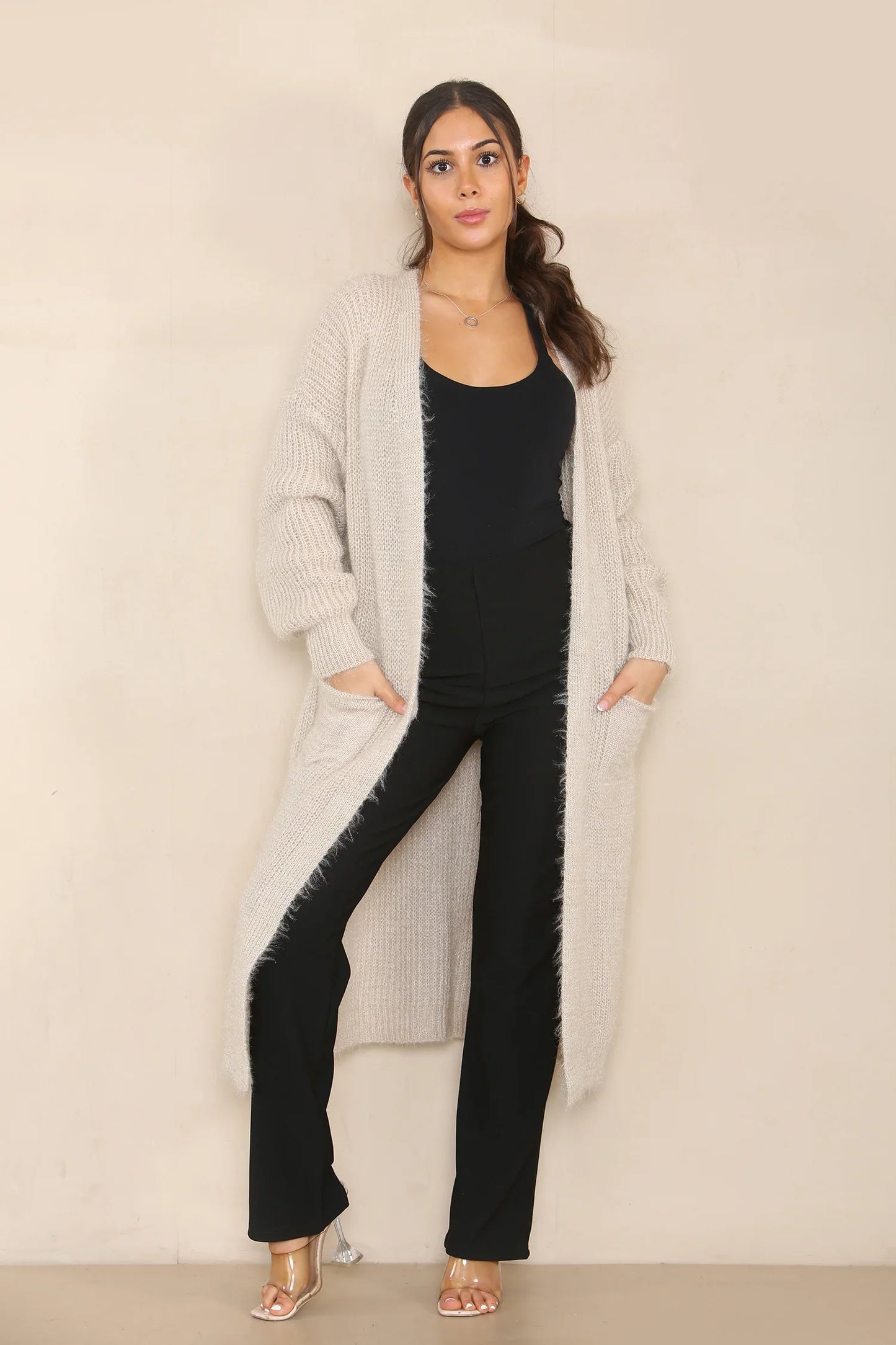 Fluffy Maxi Cardigan